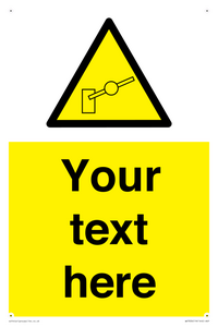 Custom warning barrier